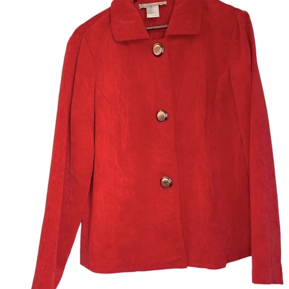 Requirements Red Corduroy Blazer, in Women's Size XL - Picture 1 of 8